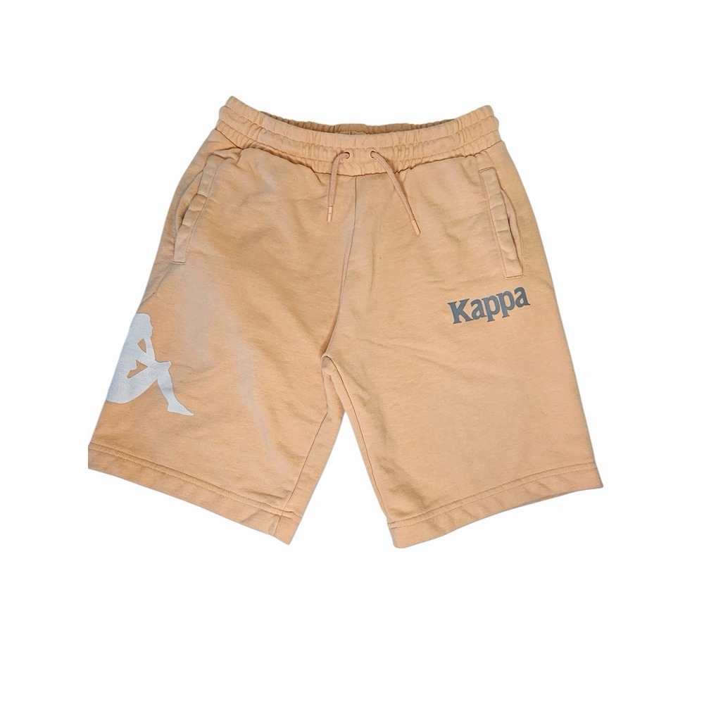 Kappa Logo‎ Fleece Shorts Peach Tan Men's Medium Drawstring Athletic